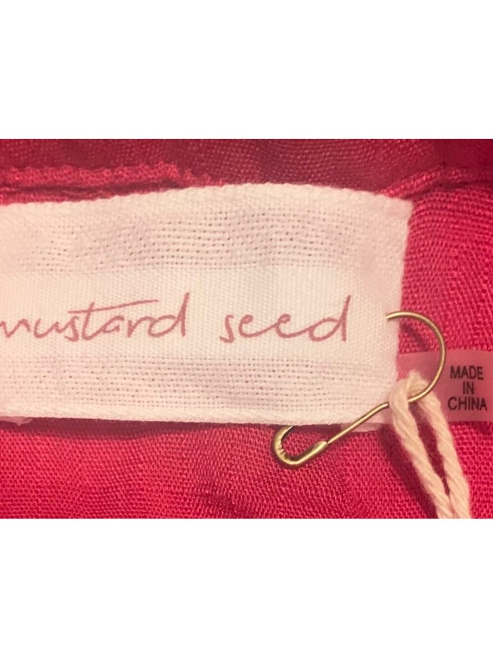 Mustard Seed Red Button-Up Romper Small 100% Rayon Casual Womens Summer Outfit - Picture 5 of 8